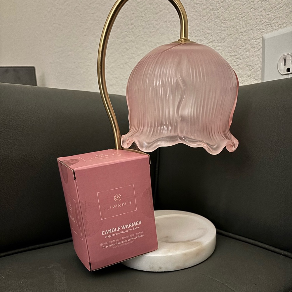 Pink Glass Candle Warmer